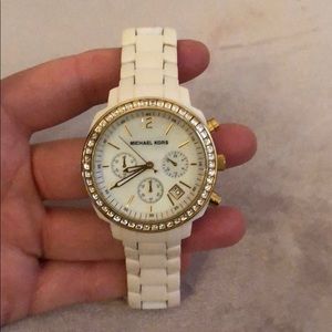 White & Gold Michael Kors Watch
